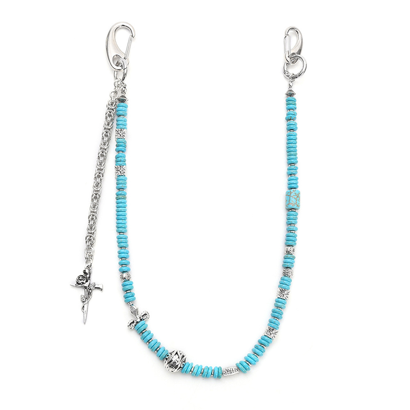 Women Accessories Pk - Boho Punk Jean Chain Handmade Beaded