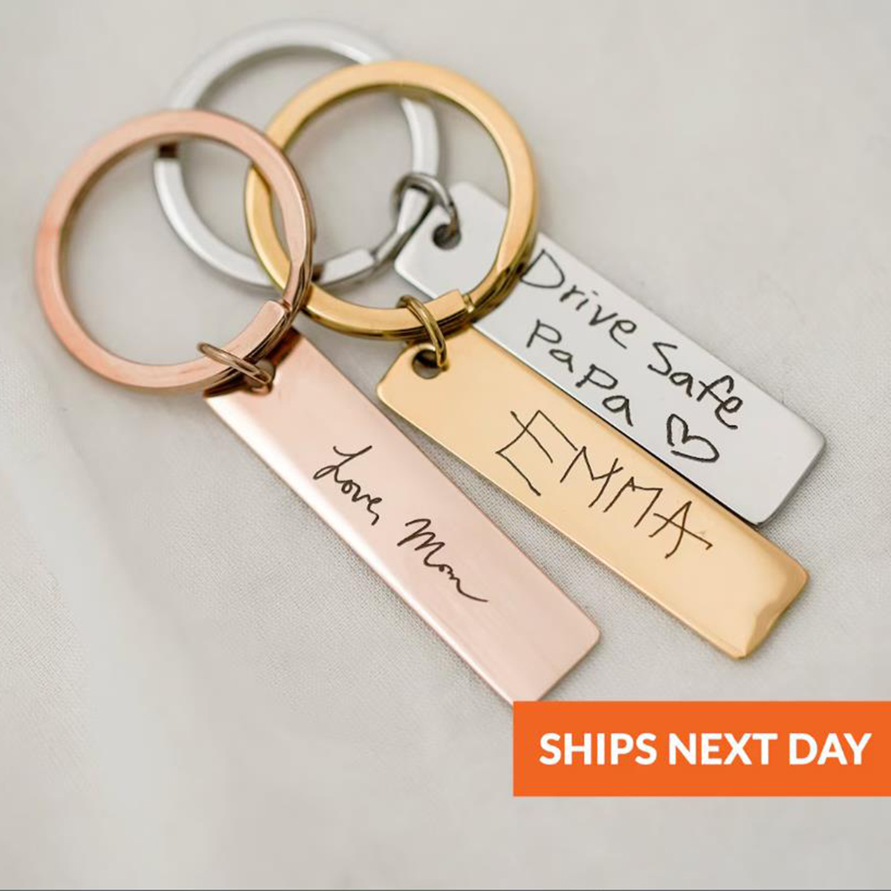 Women'S Accessories Gift Ideas - Actual handwritten key chain, Custom personalized