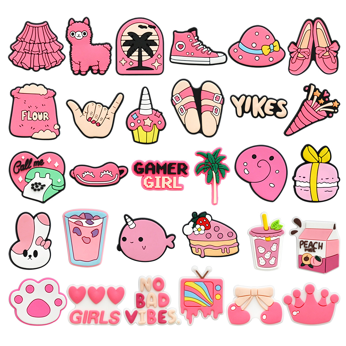 Women'S Accessories Crocs - Cute Pink Shoe Charms Decoration for