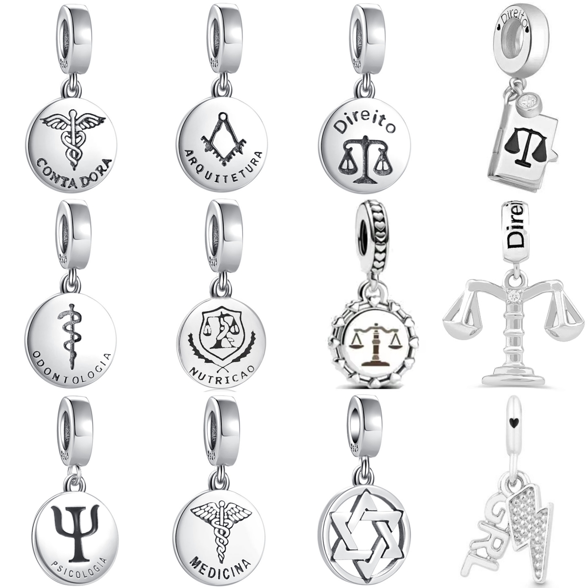 Women'S Accessories New Balance - New 925 Sterling Silver Charm Fit
