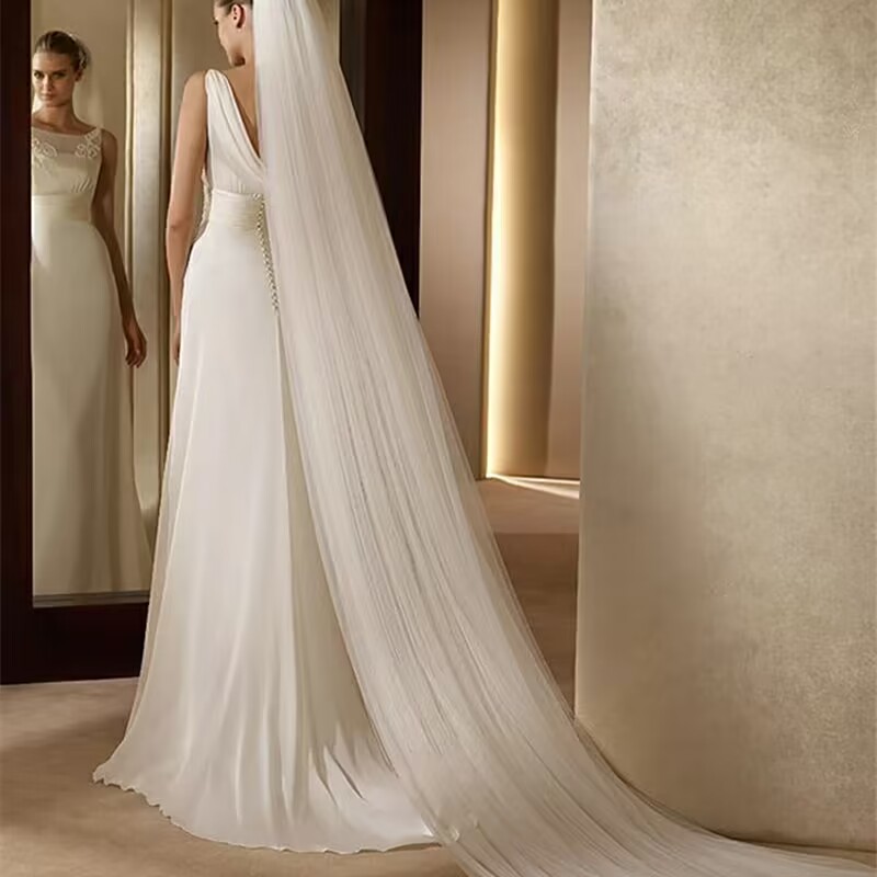 Women Accessories Images - Real Image White Ivory Wedding Veil