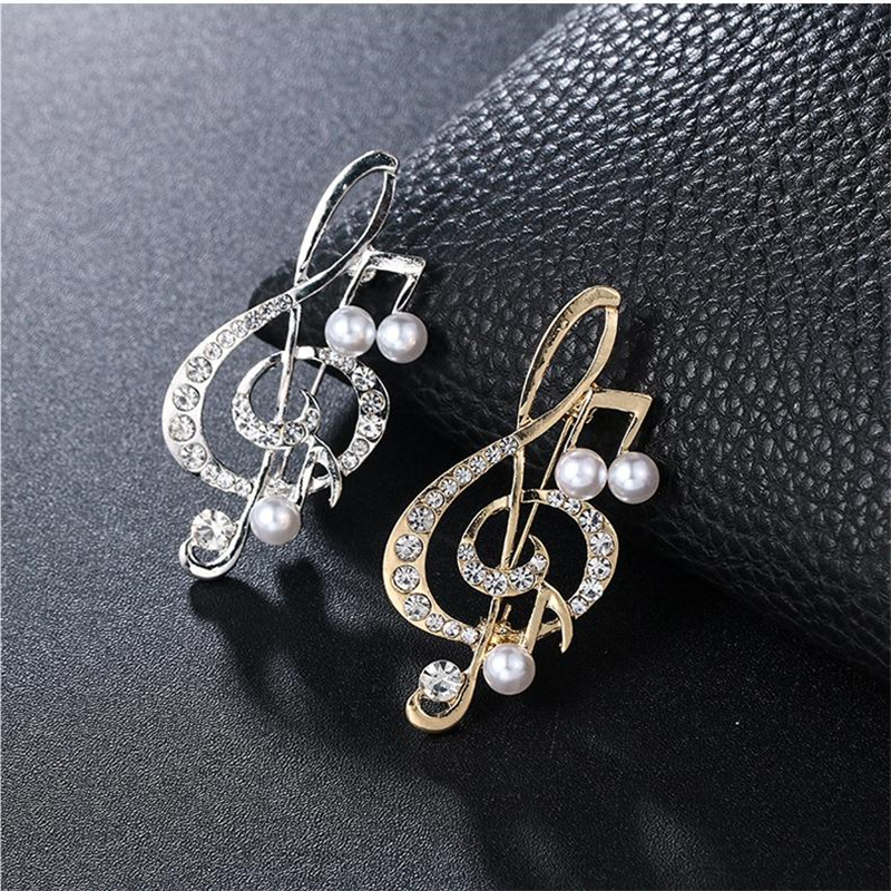 Women'S Accessories Gift Ideas - 1Pc Elegant Musical Note Brooches Stylish