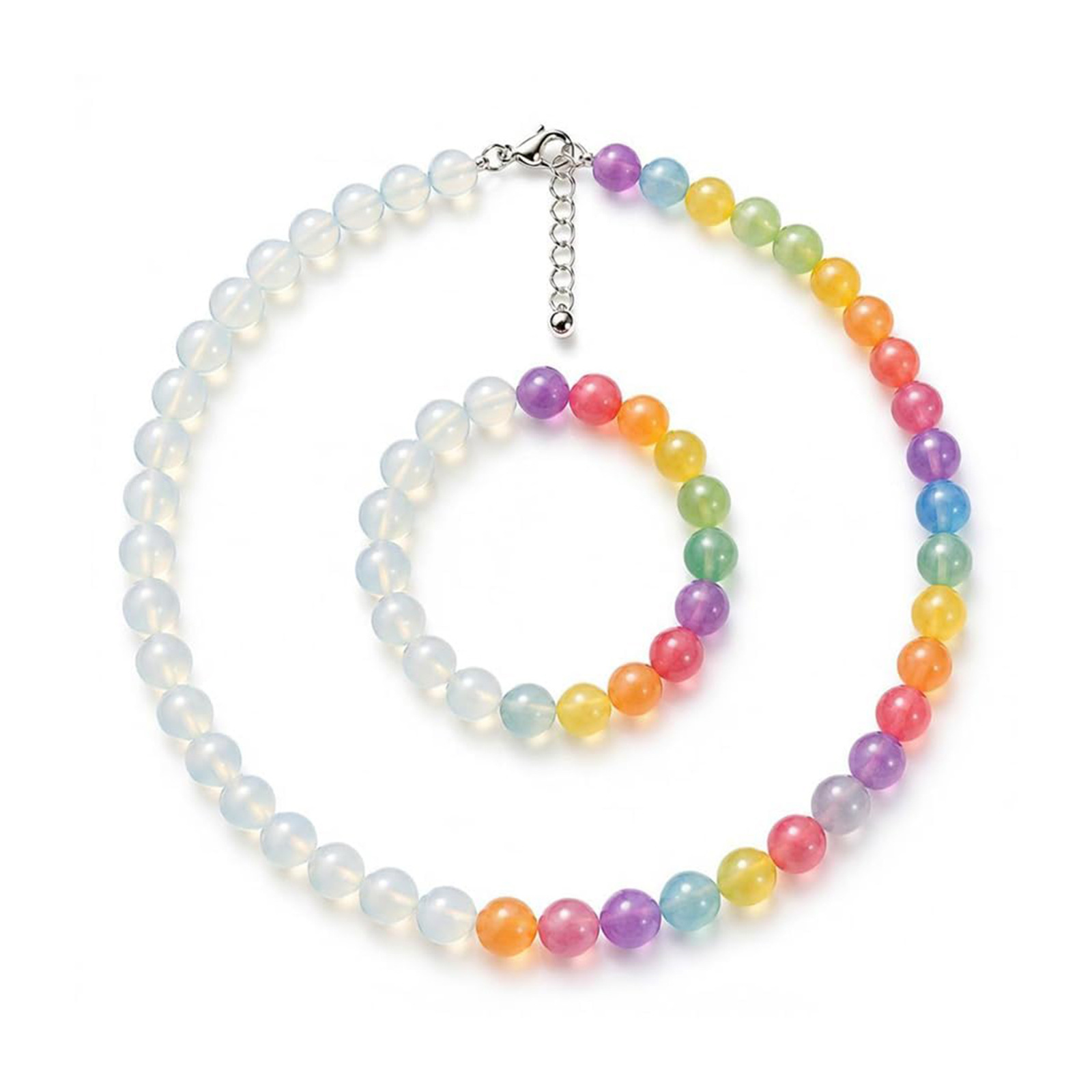 Resin Bangle Bracelet - Dopamine color changing bead necklace bracelet