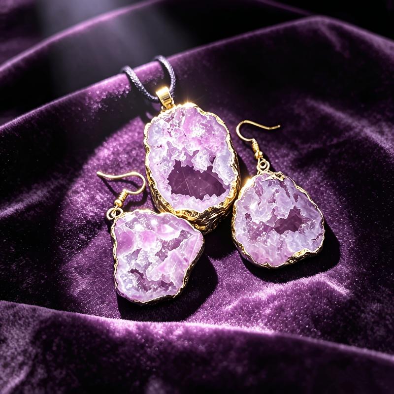 Women Accessories Gift Set - 2pcs natural irregular agate geode slice