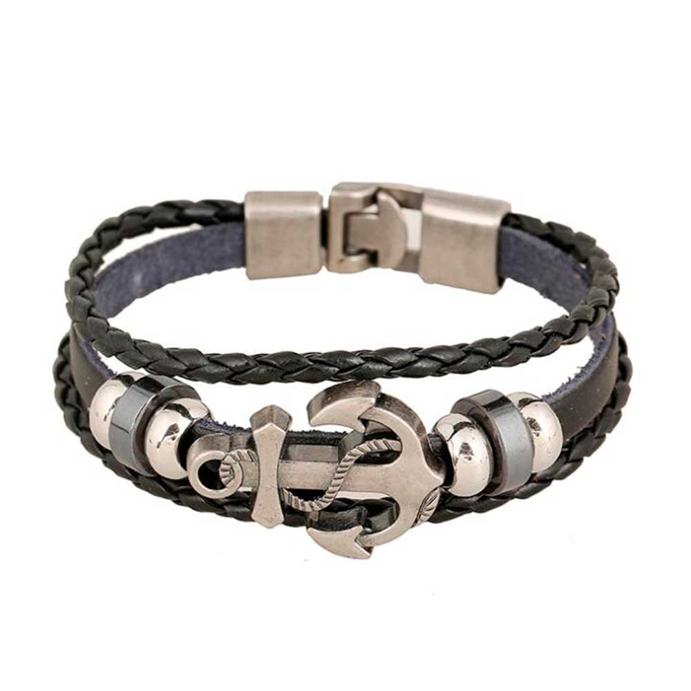 Women Accessories Pk - Multi Layered Vintage Leather Rope Bracelets