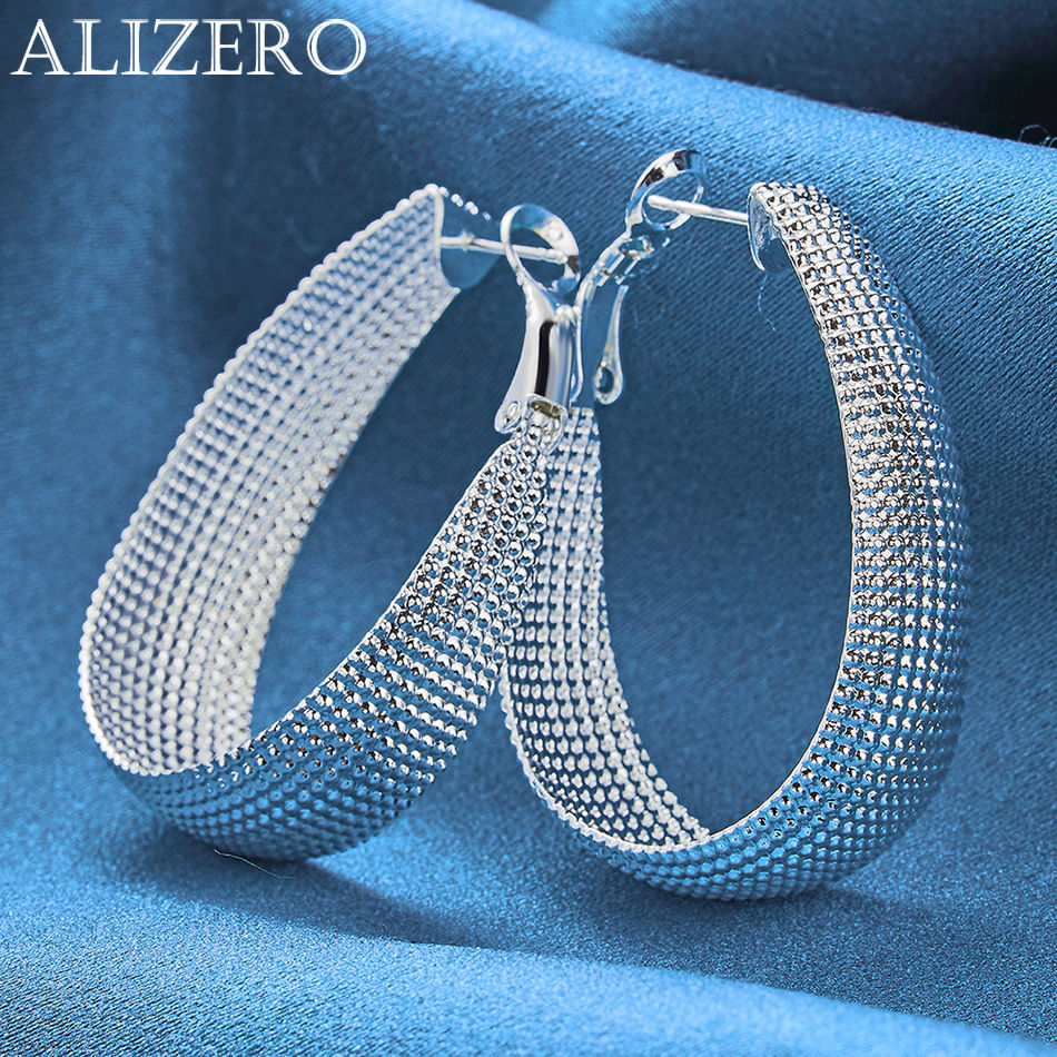 Women'S Accessories Gift Ideas - ALIZERO 925 Sterling Silver Oval Mesh