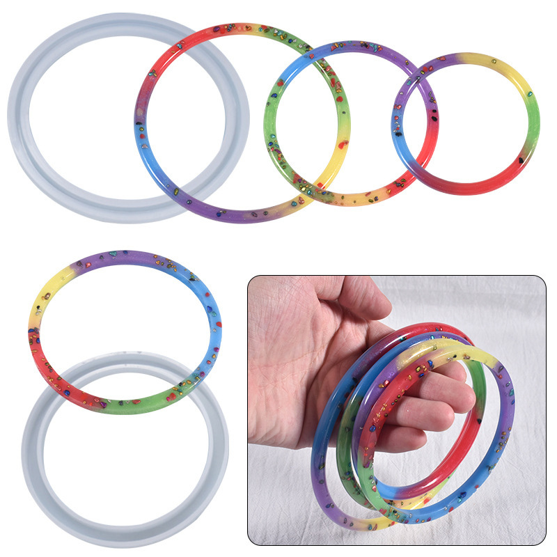 3pc Silicone Mold for Epoxy Re - Resin Bangle Bracelet ulasan dan harga