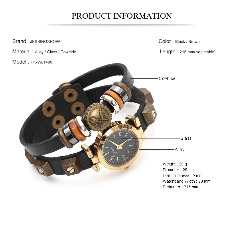 Punk Style Quartz Watch Handma - Women Accessories Pk ulasan dan harga