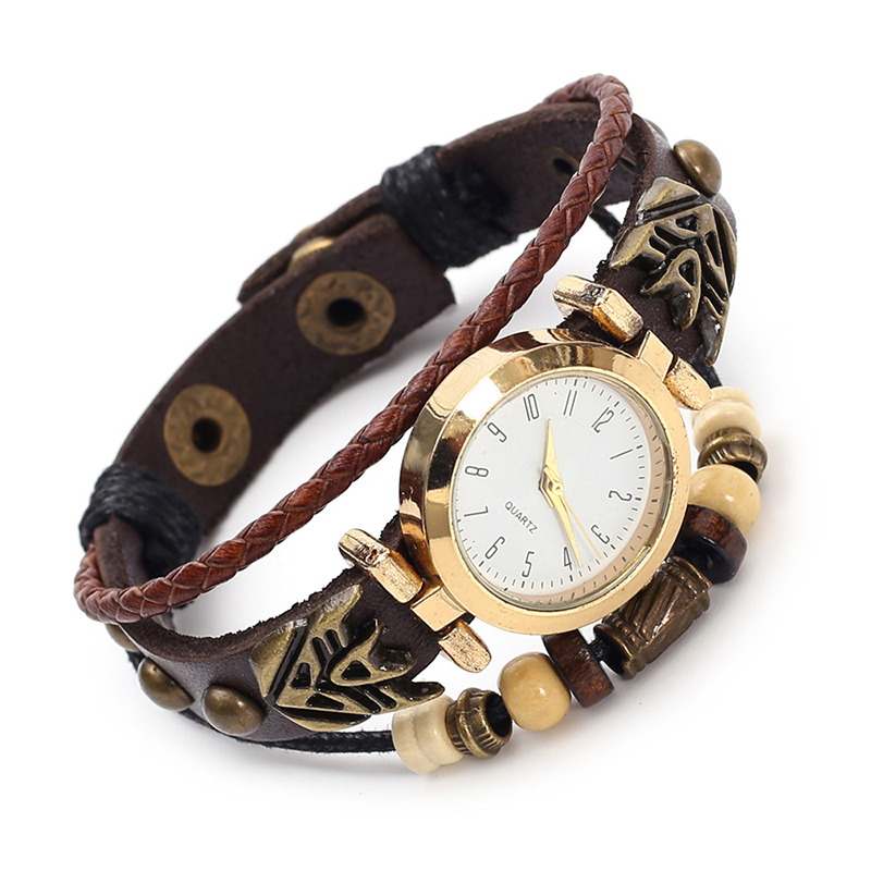 Vintage Leather Quartz Watch H - Women Accessories Pk ulasan dan harga