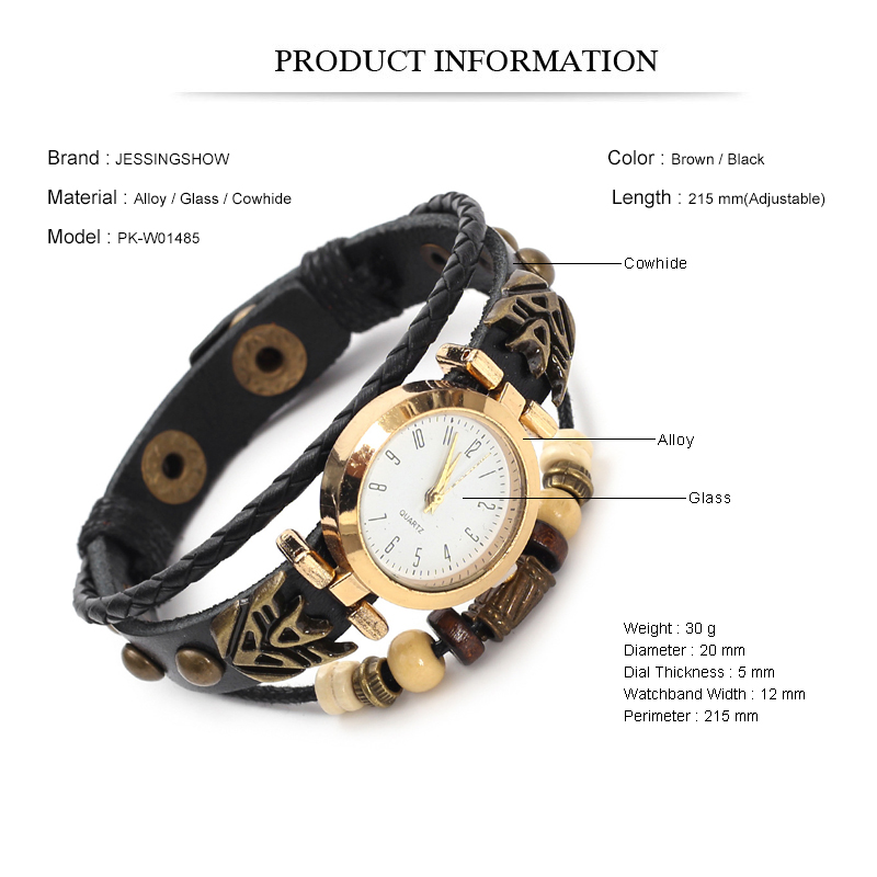 Vintage Leather Quartz Watch H - Women Accessories Pk ulasan dan harga