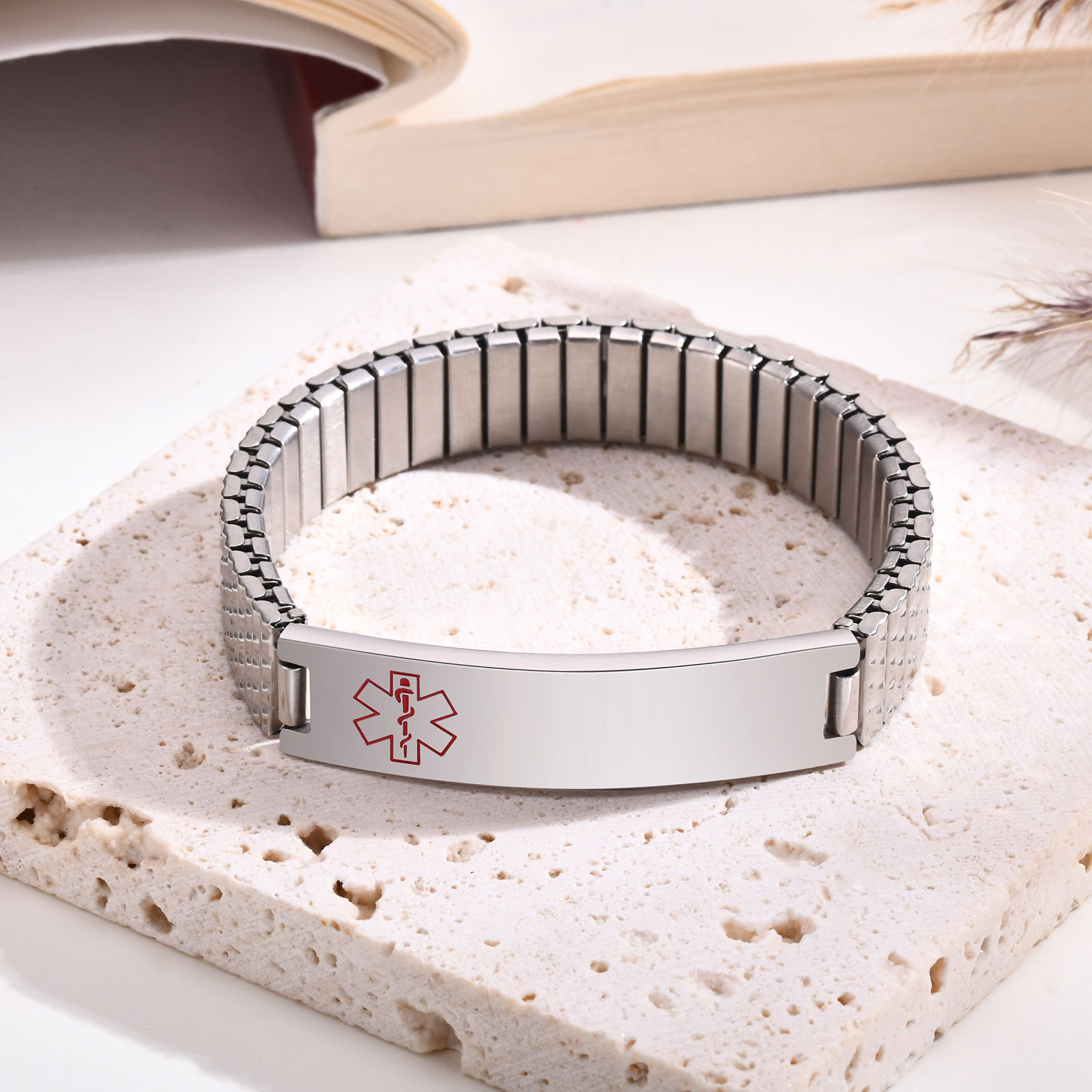 Vnox Stainless Steel Medical A - Resin Bangle Bracelet ulasan dan harga