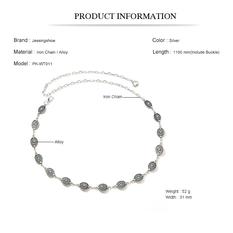 Vintage Metal Waist Chain with - Women Accessories Pk ulasan dan harga