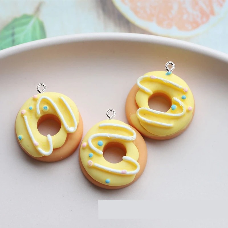 10Pcs Kawaii Color Donut Resin - Resin Bangle Bracelet ulasan dan harga