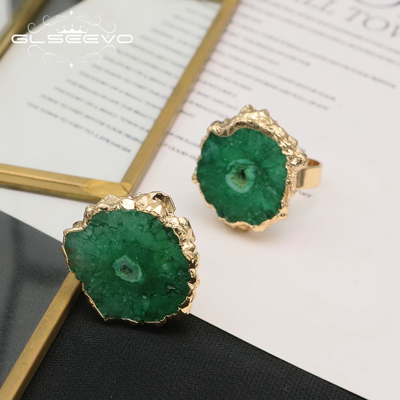 GLSEEVO Green Natural Stone Ad - Women'S Accessories Gift Ideas ulasan dan harga