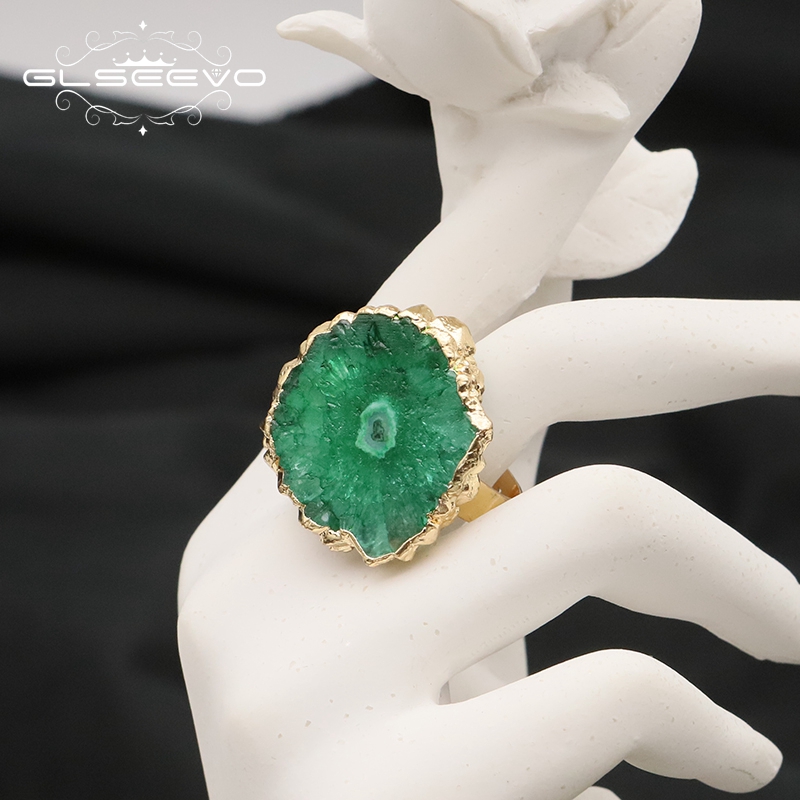 GLSEEVO Green Natural Stone Ad - Women'S Accessories Gift Ideas ulasan dan harga