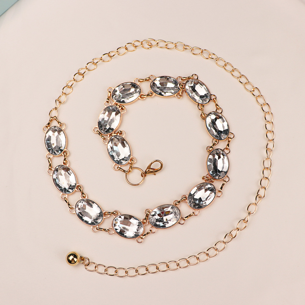 Chic Rhinestone Waist Chain Wo - Women'S Accessories For Formal Wear ulasan dan harga