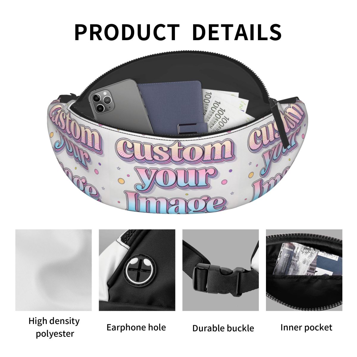 Custom Your Photo Logo Text Fa - Women Accessories Images ulasan dan harga