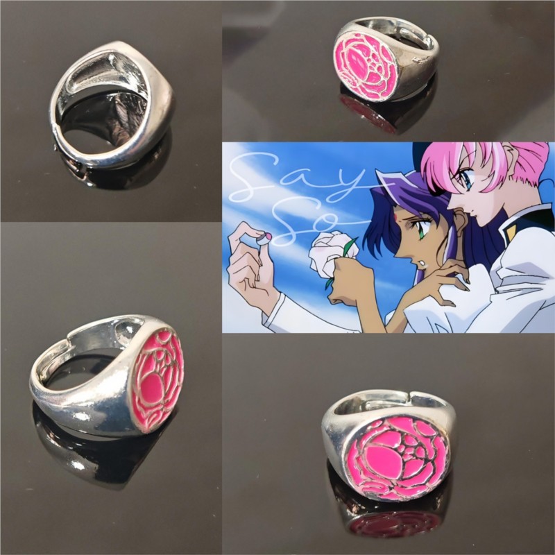 Pink Rose Ring Tenjou Utena Re - Women Accessories Gift Set ulasan dan harga