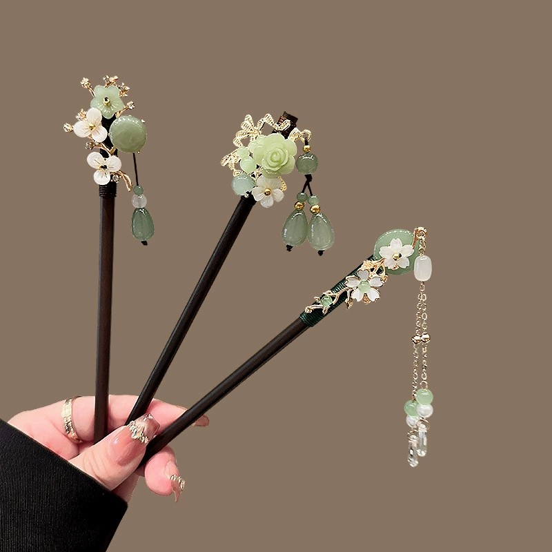 Antique Wooden Hairpin Women's - Pearl Hair Pin ulasan dan harga
