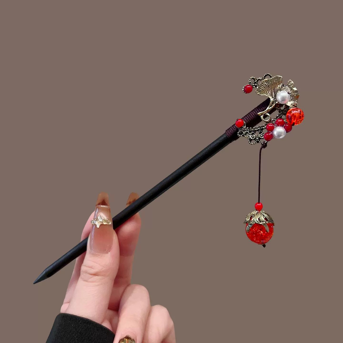 Antique Wooden Hairpin Women's - Pearl Hair Pin ulasan dan harga