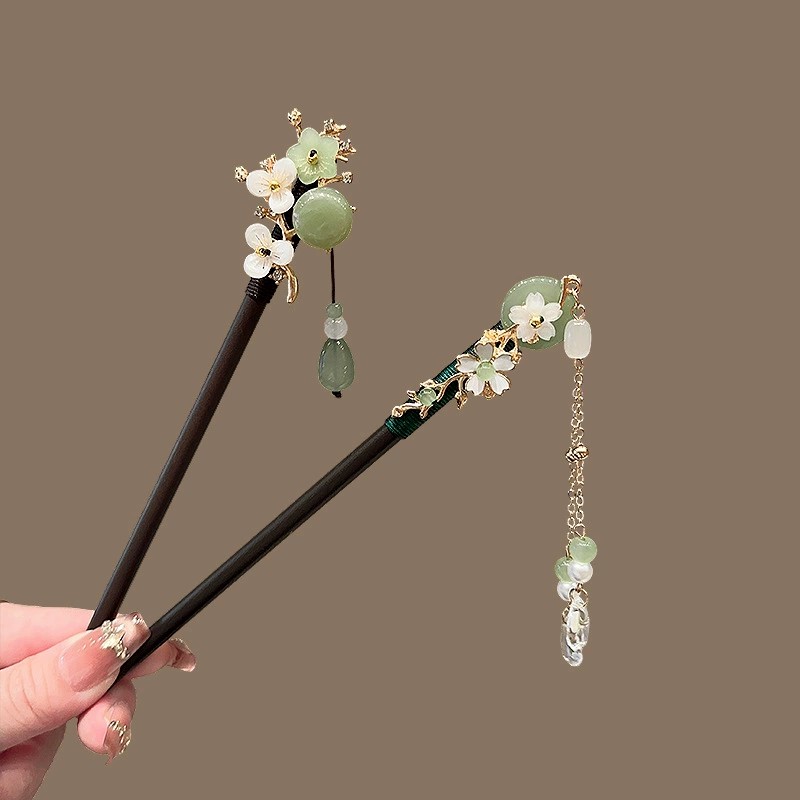 Antique Wooden Hairpin Women's - Pearl Hair Pin ulasan dan harga