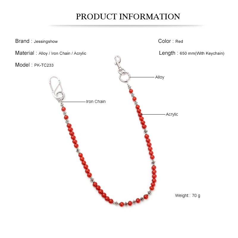 Hip Hop Punk Jean Chain Red Be - Women Accessories Pk ulasan dan harga