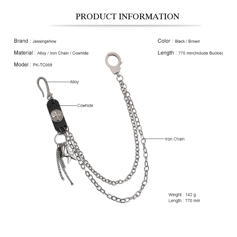 Punk Steet Cowhide Keychains C - Women Accessories Pk ulasan dan harga