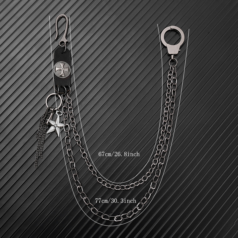 Punk Steet Cowhide Keychains C - Women Accessories Pk ulasan dan harga