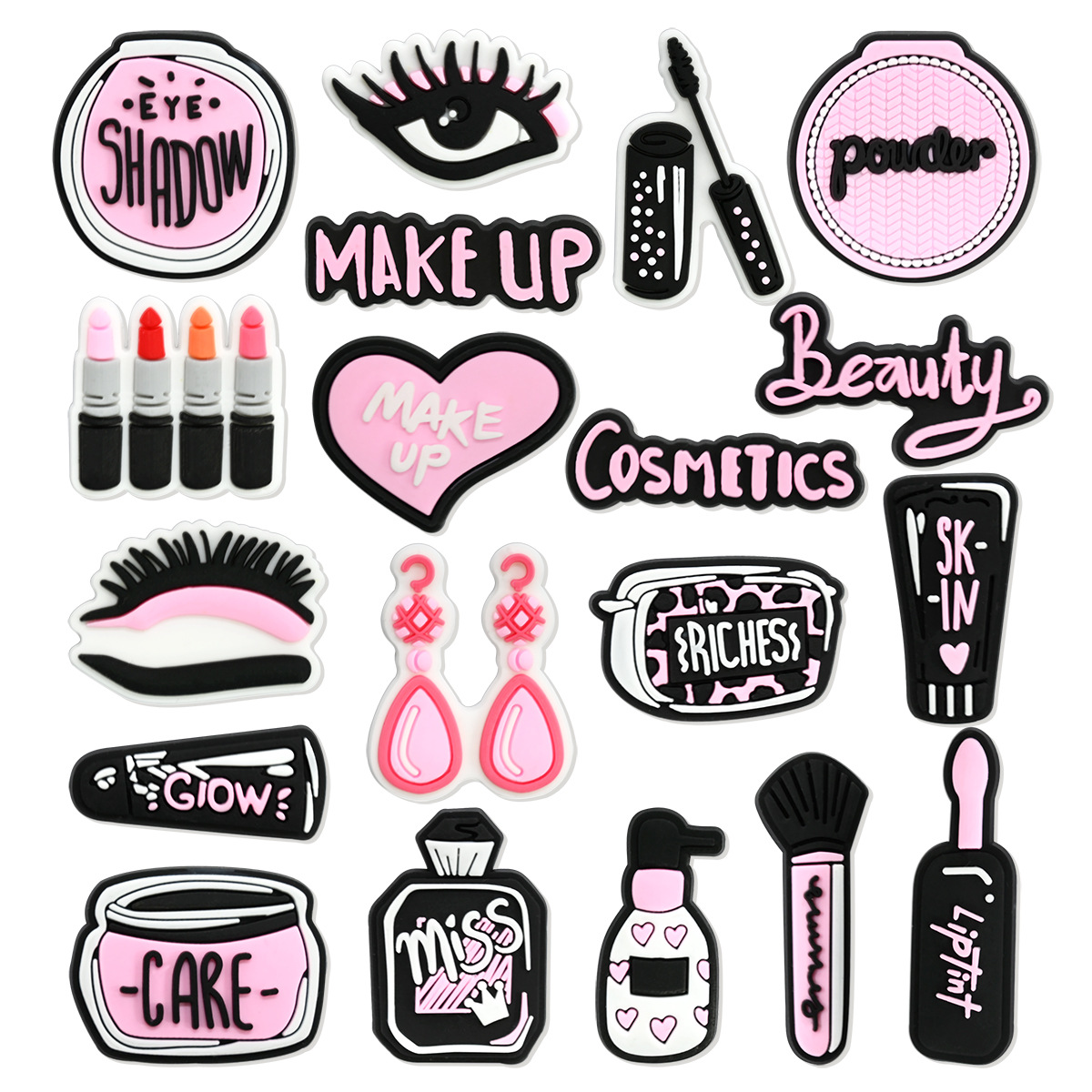Pink Beauty Makeup Shoe Charms - Women'S Accessories Crocs ulasan dan harga