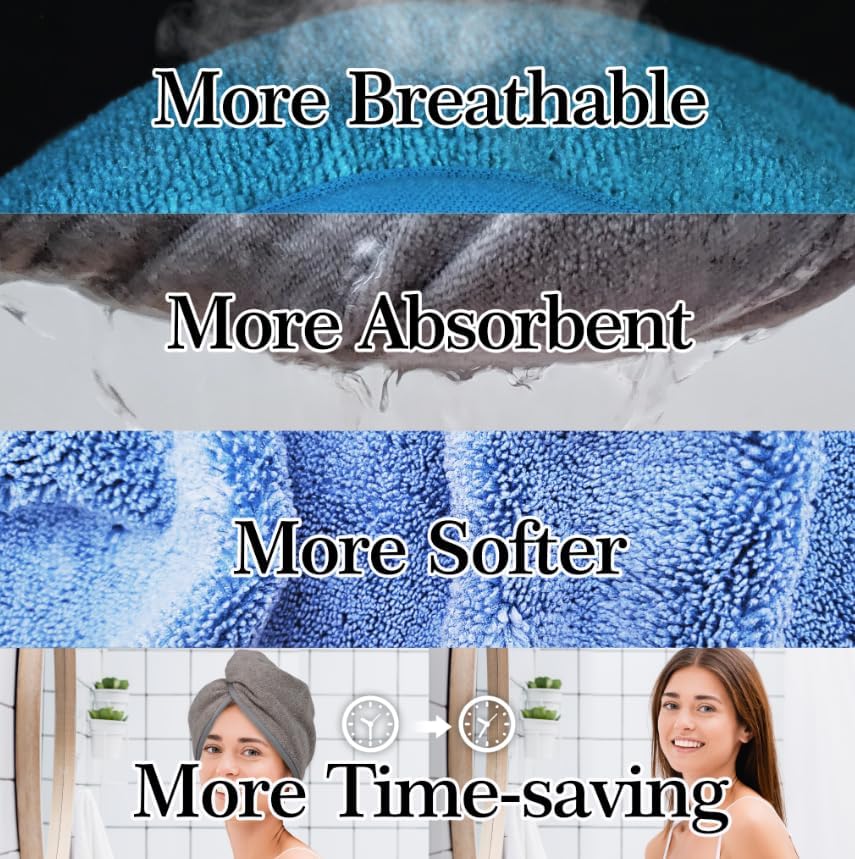 Microfiber Hair Towel 2 Pack 1 - Women Accessories Images ulasan dan harga