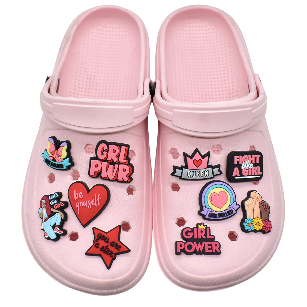 Cute Pink Power Shoe Charms De - Women'S Accessories Crocs ulasan dan harga