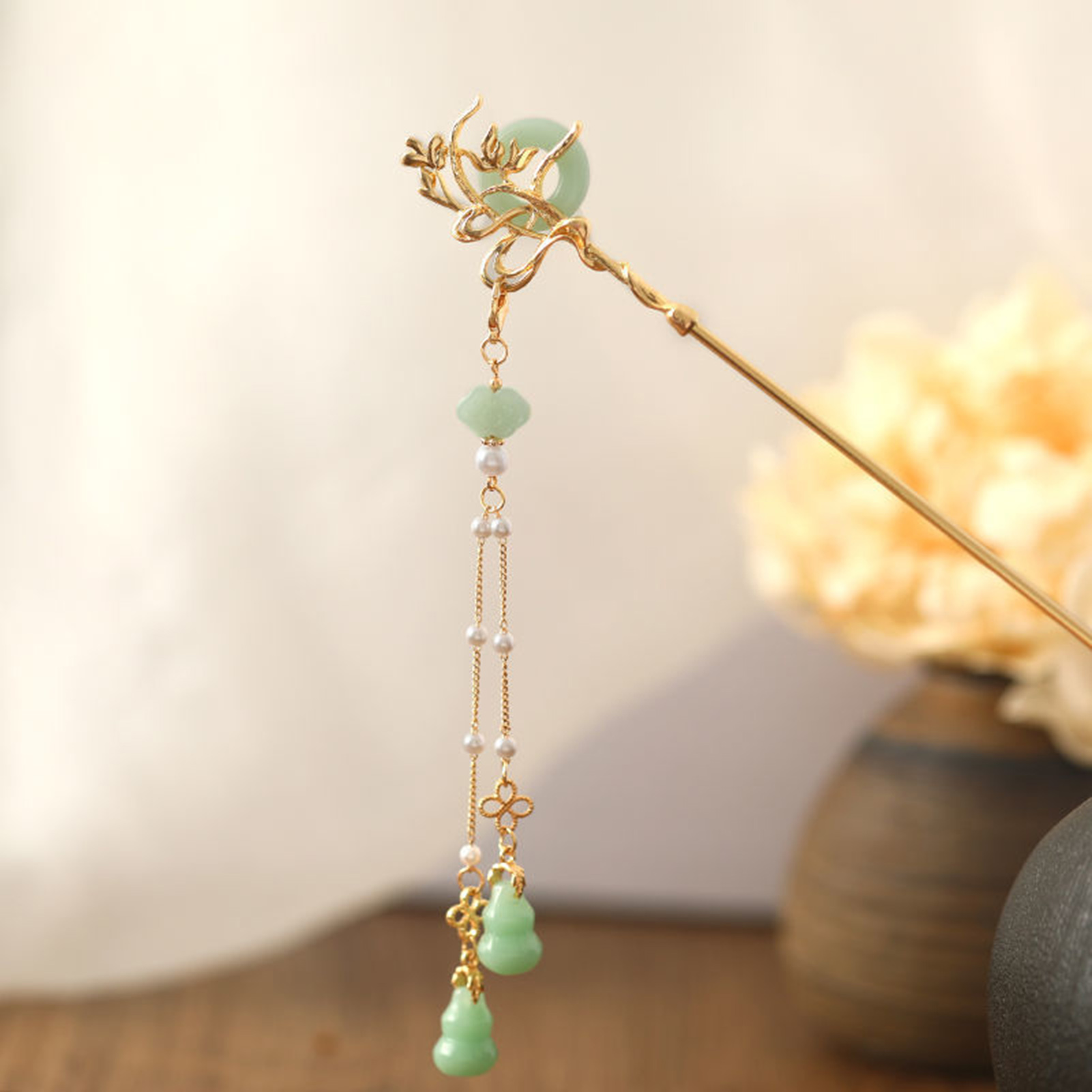 Chinese Style Glass Hairpin Fo - Pearl Hair Pin ulasan dan harga