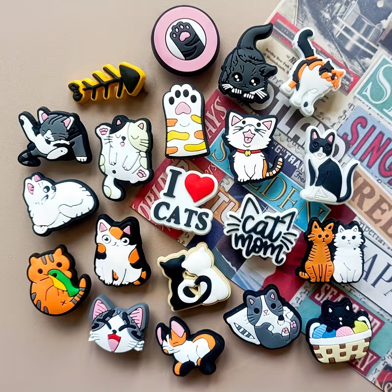 23Pcs Cute Cat Shoe Charms, Cr - Women'S Accessories Crocs ulasan dan harga