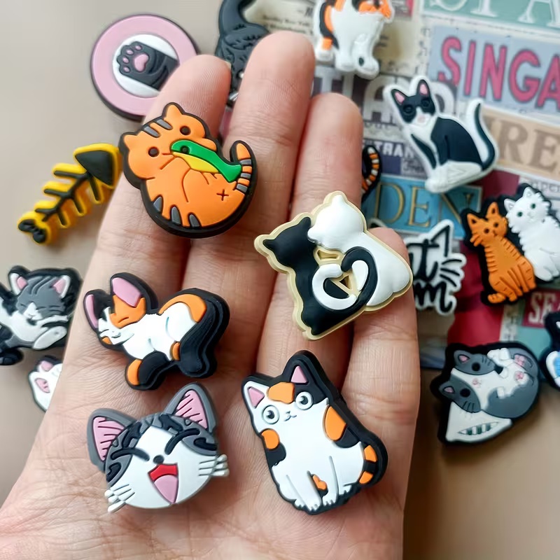 23Pcs Cute Cat Shoe Charms, Cr - Women'S Accessories Crocs ulasan dan harga