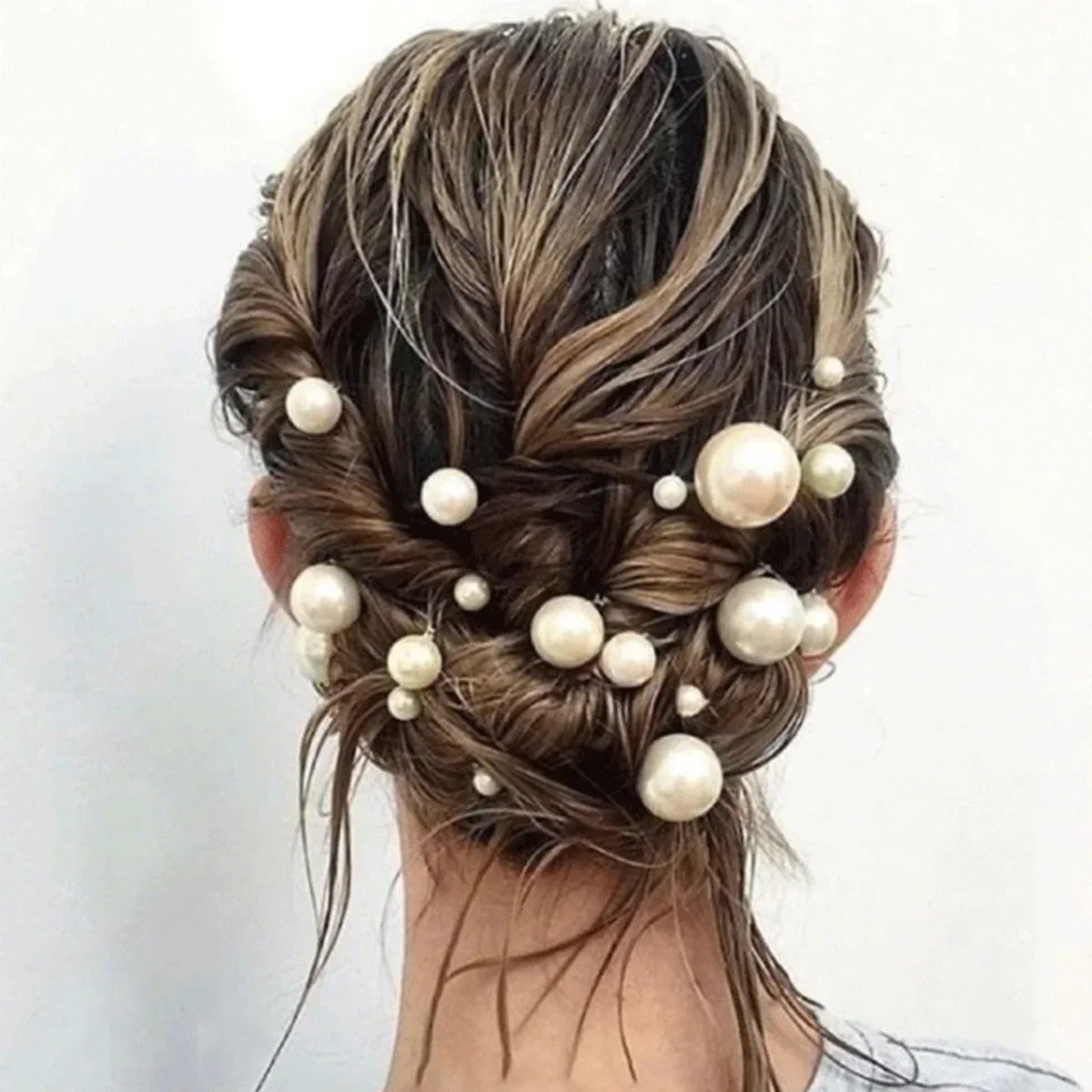 18pcs Bridal Hairpin U-Shaped  - Pearl Hair Pin ulasan dan harga