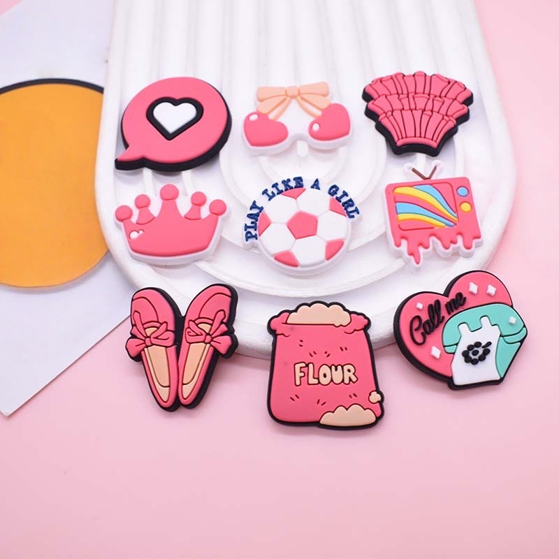 16Pcs Pink Shoe Charms for Cro - Women'S Accessories Crocs ulasan dan harga