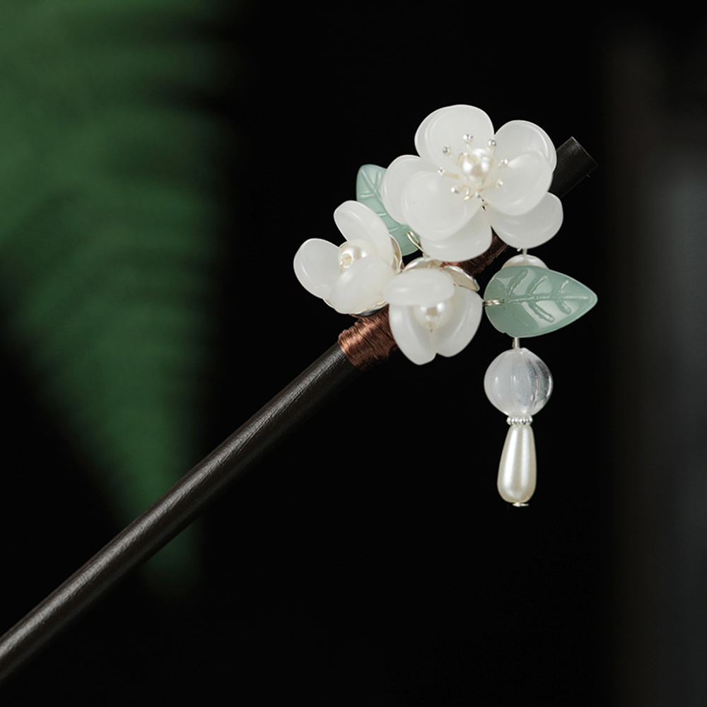 Retro Flower Hairpin With Pear - Pearl Hair Pin ulasan dan harga