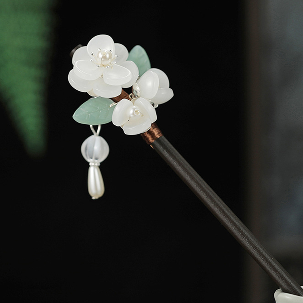 Retro Flower Hairpin With Pear - Pearl Hair Pin ulasan dan harga