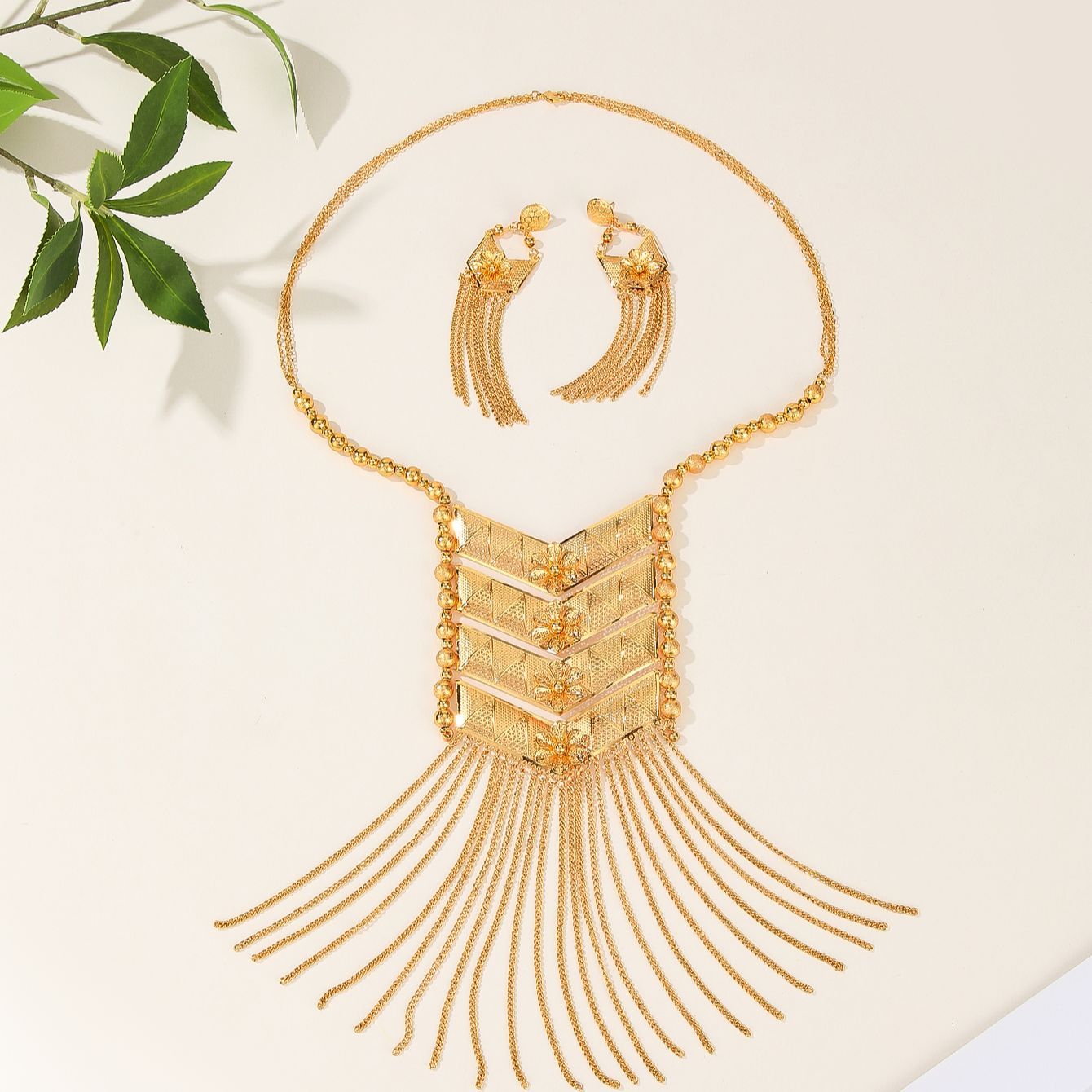 New Dubai 24K Gold Plated Allo - Women Accessories Gift Set ulasan dan harga