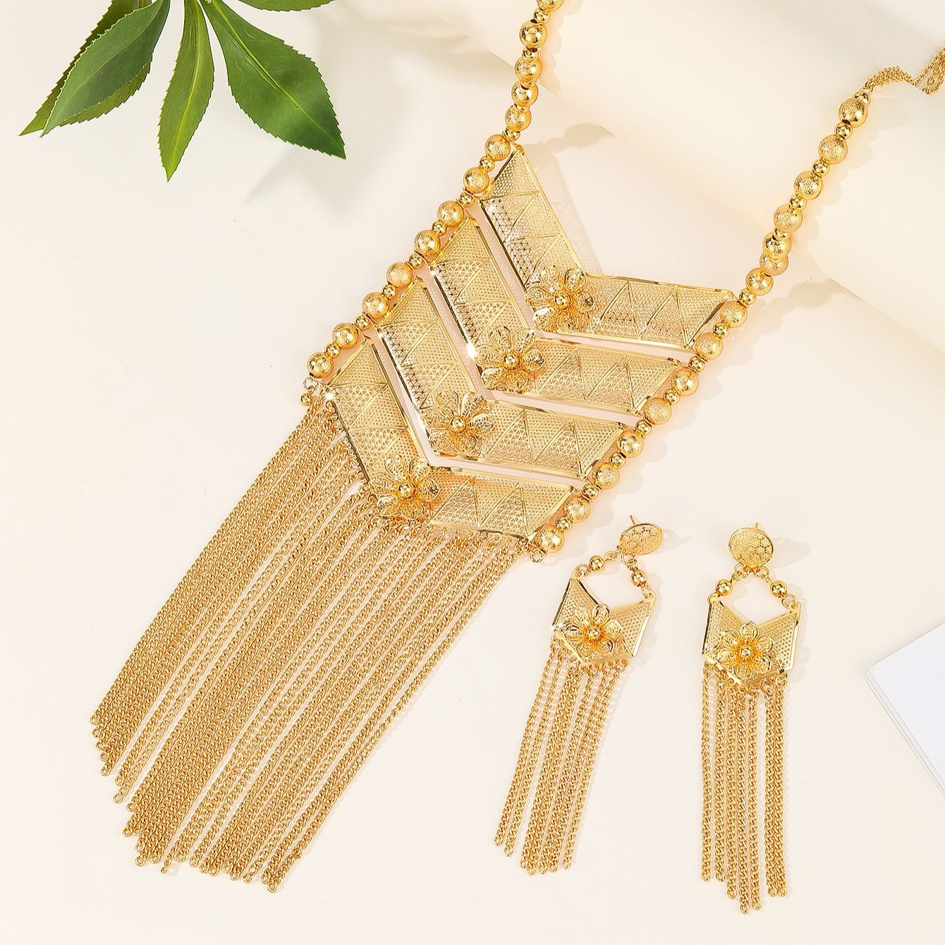 New Dubai 24K Gold Plated Allo - Women Accessories Gift Set ulasan dan harga